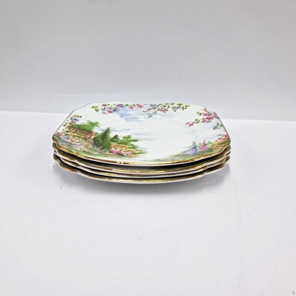 Royal Albert Kentish Rockery Bone China Bread & Butter Plates-Set of 4 -England - Picture 8 of 8